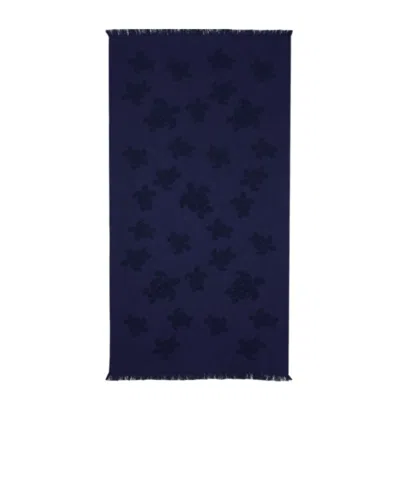 Vilebrequin Patterned Jacquard Beach Towel In Blue