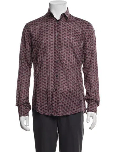 Pre-owned Vilebrequin Patterned Long Sleeve Dress Shirt In Multicolor