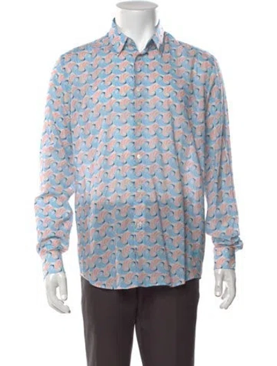 Pre-owned Vilebrequin Patterned Long Sleeve Shirt W/ Tags In Blue