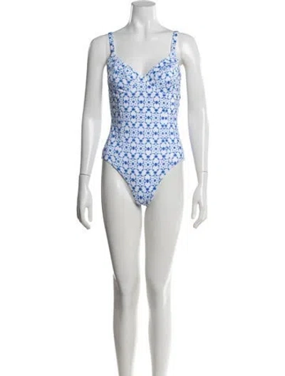 Pre-owned Vilebrequin Patterned One-piece W/ Tags In White