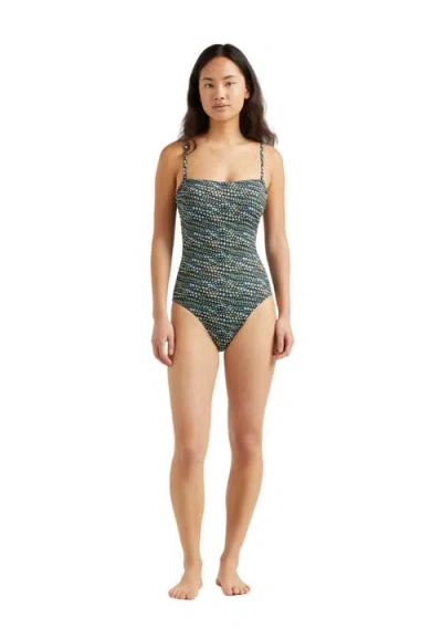 VILEBREQUIN PEARL JERSEY BUSTIER ONE-PIECE SWIMSUIT