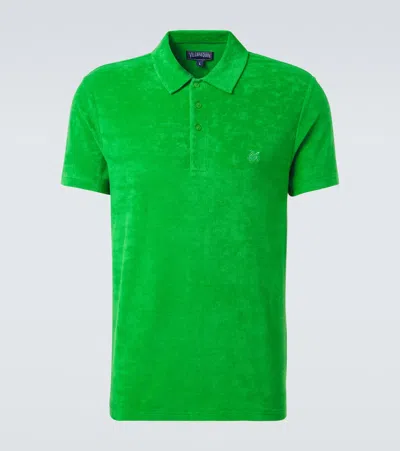 Vilebrequin Phoenix Cotton-blend Polo Shirt In Green