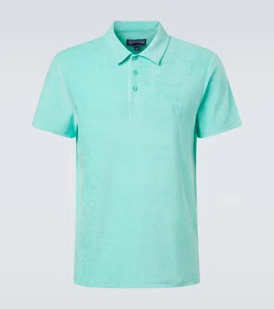 Vilebrequin Phoenix Cotton-blend Terry Polo Shirt In Green