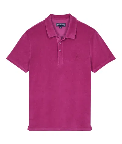 Vilebrequin Phoenix Terry Polo Pourpre In Pink