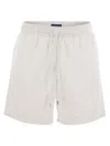 Vilebrequin Nylon Swim Shorts With Pockets And Flap In Neutral