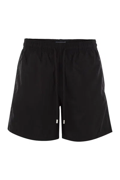 Vilebrequin Plain-coloured Beach Shorts In Black