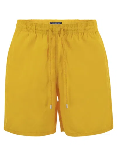 Vilebrequin Plain-coloured Beach Shorts In Yellow