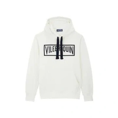 VILEBREQUIN PLAIN COTTON EMBROIDERED HOODIE OFF-WHITE