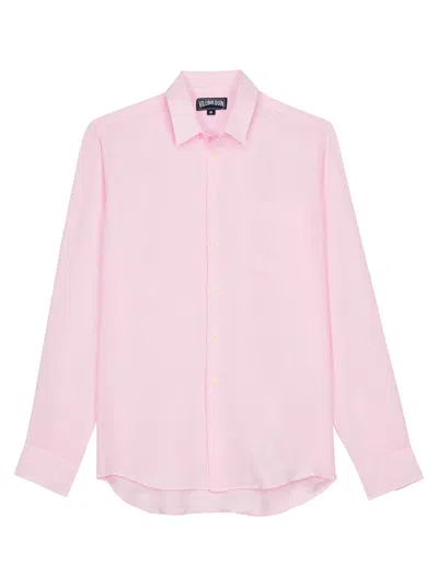 Vilebrequin Plain Linen Shirt With Chest Pocket In Multi