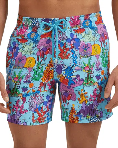 Vilebrequin Plantes Aquatiques 5.5 Swim Shorts In Orange