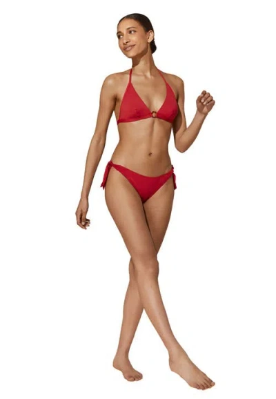 Vilebrequin Plumetis Side Tie Bikini Bottom In Moulin Rouge