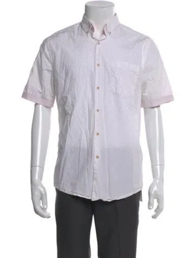 Pre-owned Vilebrequin Polka Dot Print Short Sleeve Shirt In White