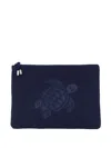Vilebrequin Flat Pouch With Embossed Turtle Logo In Pink