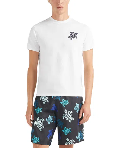 Vilebrequin Turtle Organic Cotton Embroidered T-shirt In White