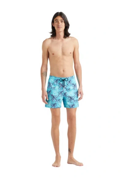 Vilebrequin Poulpes Stretch Swim Shorts In Blue