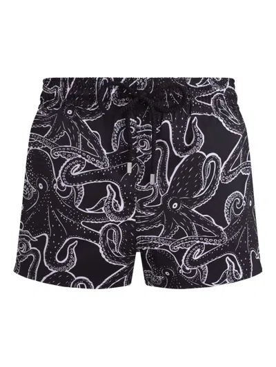 Vilebrequin Poulpes Swim Shorts In Black