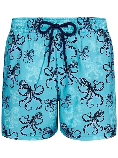 Vilebrequin Poulpes Stretch Swim Shorts In Blue