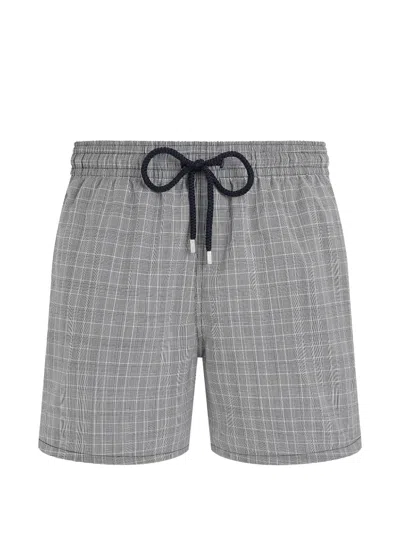 Vilebrequin Shorts Mit Prince Of Wales-karo In Gray