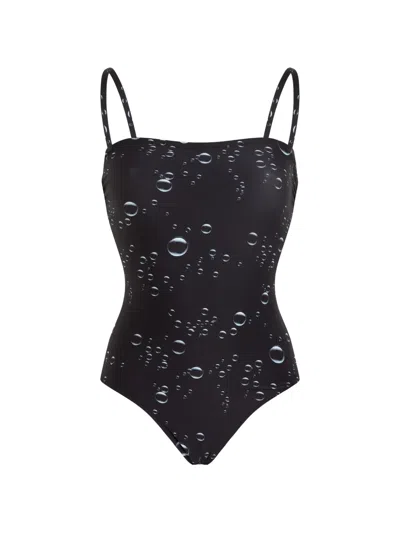 Vilebrequin Women Bustier One-piece Swimsuit Bubble 3d In Black