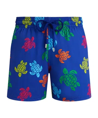 Vilebrequin Printed Colorful Breathable Swim Trunks In Blue