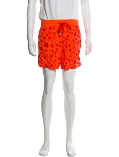 Pre-owned Vilebrequin Printed Jogger Shorts In Orange