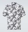 Vilebrequin Charli Camp-collar Printed Linen Shirt In White