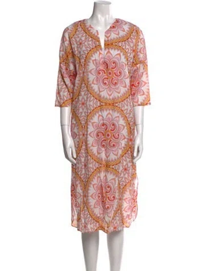 Pre-owned Vilebrequin Printed Midi Length Dress In Multi