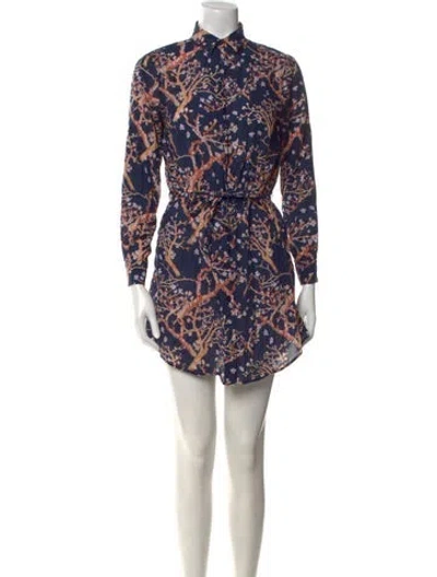 Pre-owned Vilebrequin Printed Mini Dress In Blue