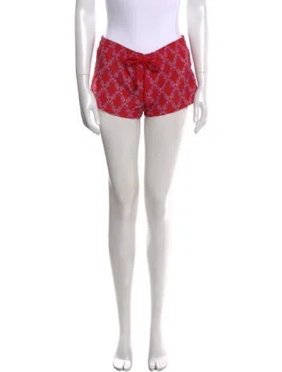 Pre-owned Vilebrequin Printed Mini Shorts In Red
