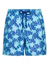 Vilebrequin Printed Recycled Polyamide Swim Shorts In Blue