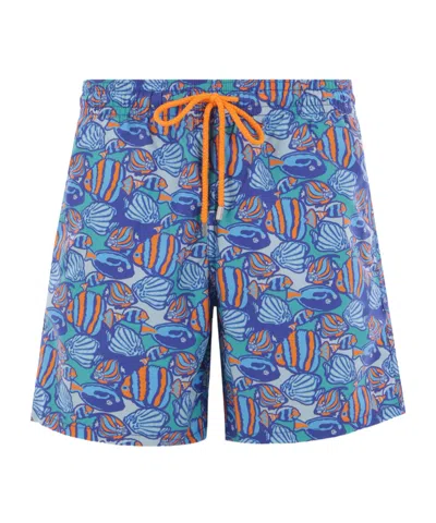 Vilebrequin Printed Swim Shorts In Blue
