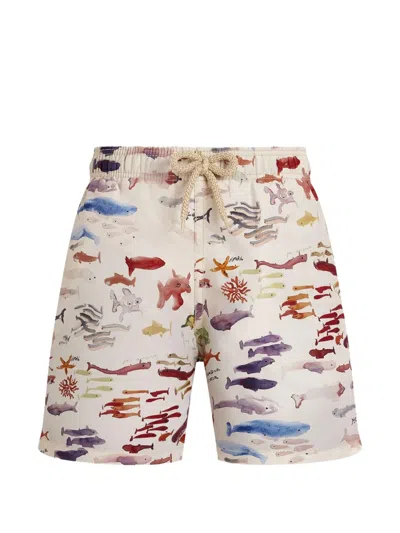 Vilebrequin Kids' Printed Swim Shorts In Neutral
