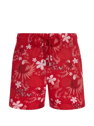 Vilebrequin Printed Swim Shorts In Red