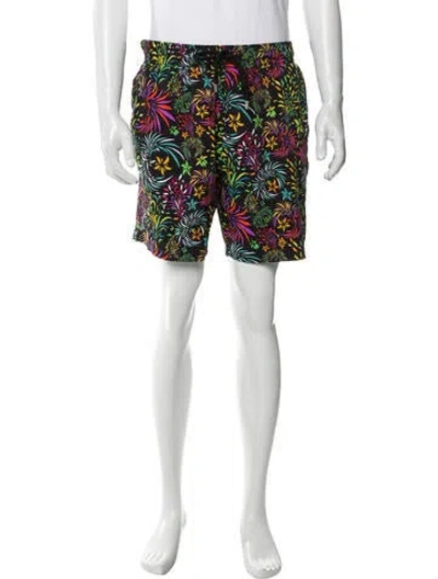 Pre-owned Vilebrequin Printed Swim Trunks In Black