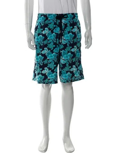 Pre-owned Vilebrequin Printed Swim Trunks In Blue