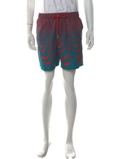 Pre-owned Vilebrequin Printed Swim Trunks In Blue