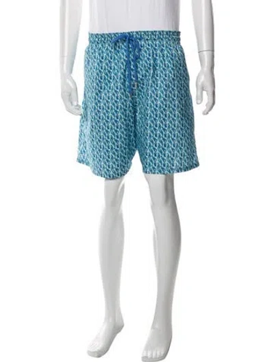 Pre-owned Vilebrequin Printed Swim Trunks In Blue