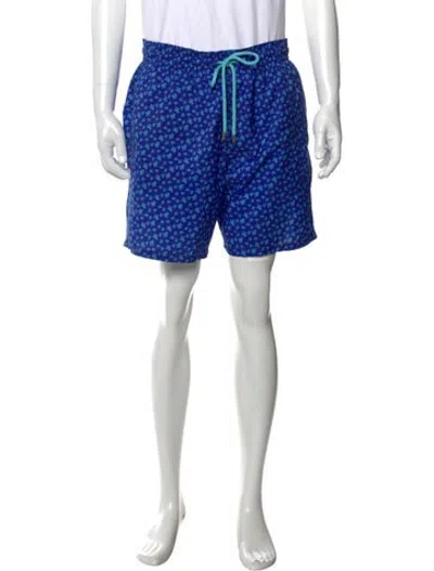 Pre-owned Vilebrequin Printed Swim Trunks In Blue