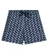 Vilebrequin Boys Blue Shark Print Swim Shorts In Blue