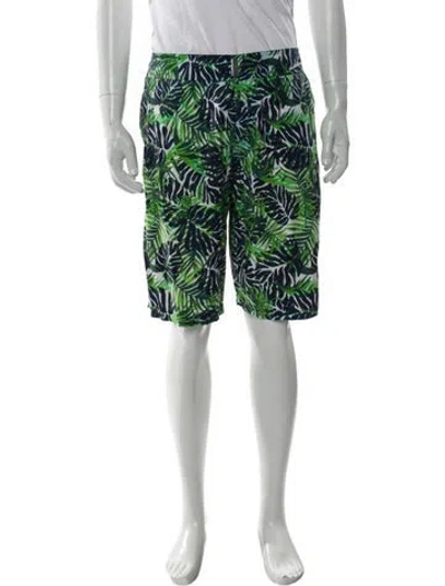 Pre-owned Vilebrequin Printed Swim Trunks In Green