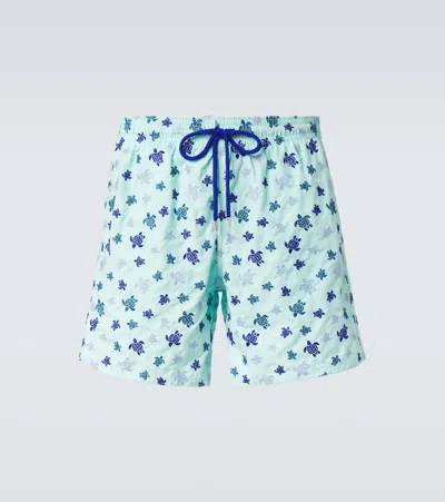Vilebrequin Printed Swim Trunks In Green