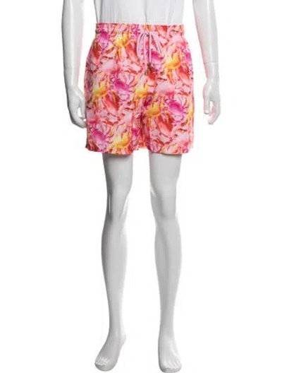 Pre-owned Vilebrequin Printed Swim Trunks In Red