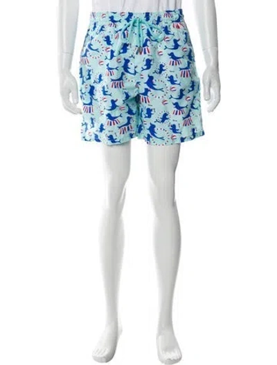Pre-owned Vilebrequin Printed Swim Trunks W/ Tags In Blue