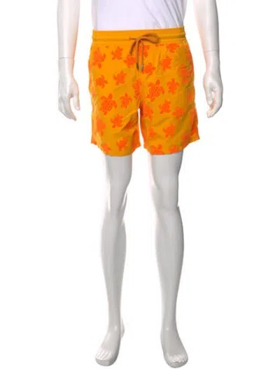 Pre-owned Vilebrequin Printed Swim Trunks In Yellow