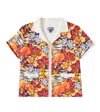 Vilebrequin Monoi Turtles Open Shirt In Orange