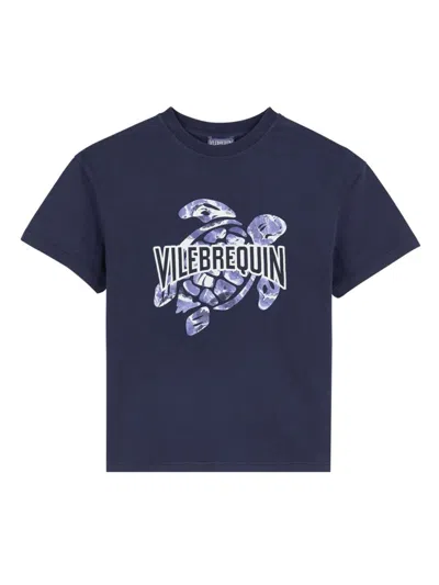 Vilebrequin Kids' Puff Logo-print T-shirt In Blue