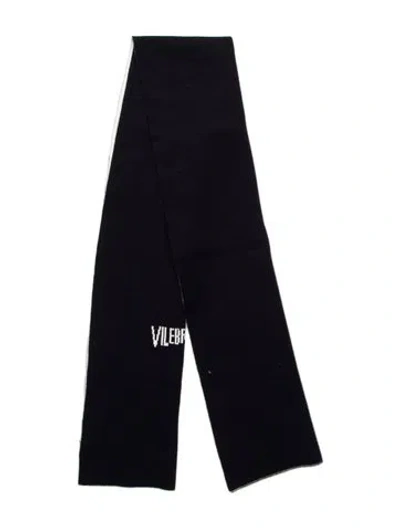 Pre-owned Vilebrequin 'pursuit Of Happiness' Striped Harness Graphic Print Scarf In Blue