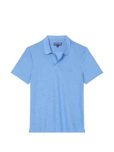 Vilebrequin Pyramid Linen Polo Shirt In Animal Print