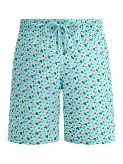 VILEBREQUIN RAINBOW MICRO RONDE DES TORTUES STRETCH MEN`S SWIM SHORTS