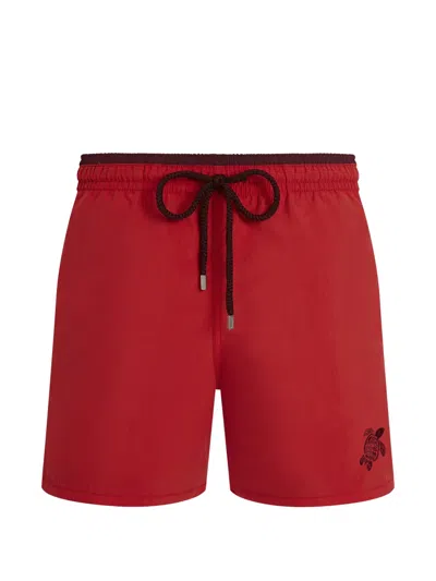 Vilebrequin 로고 디테일 스윔 쇼츠 In Red